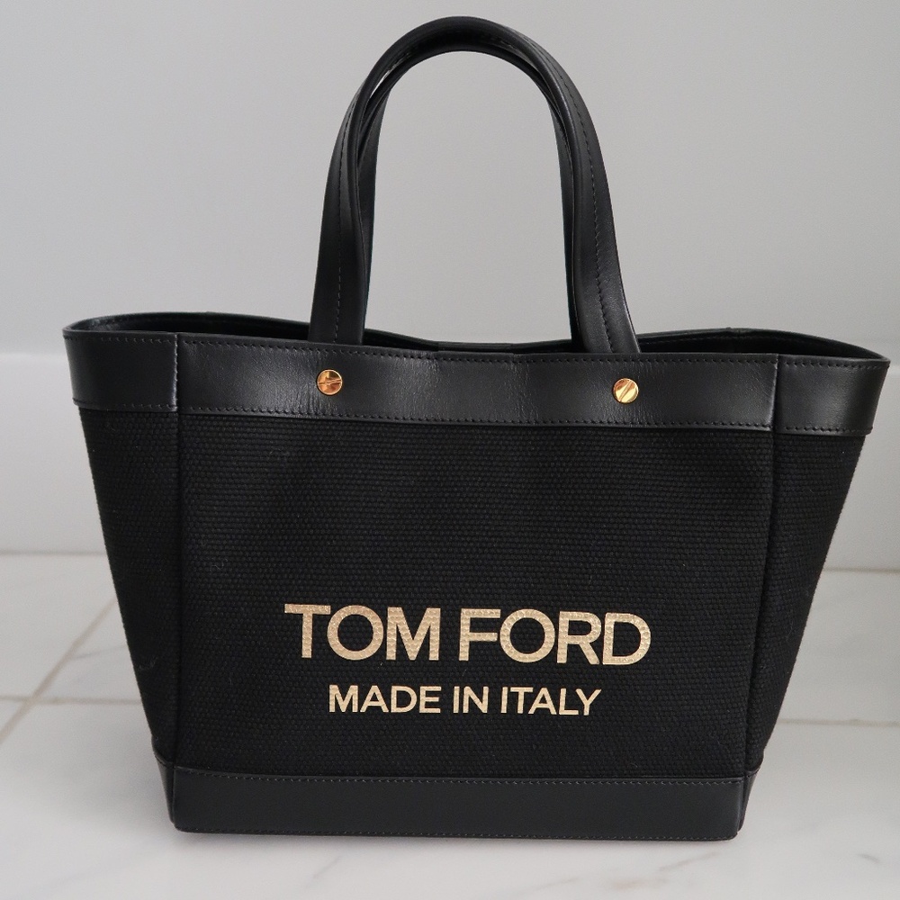 Tom Ford Canvas Logo Mini Tote